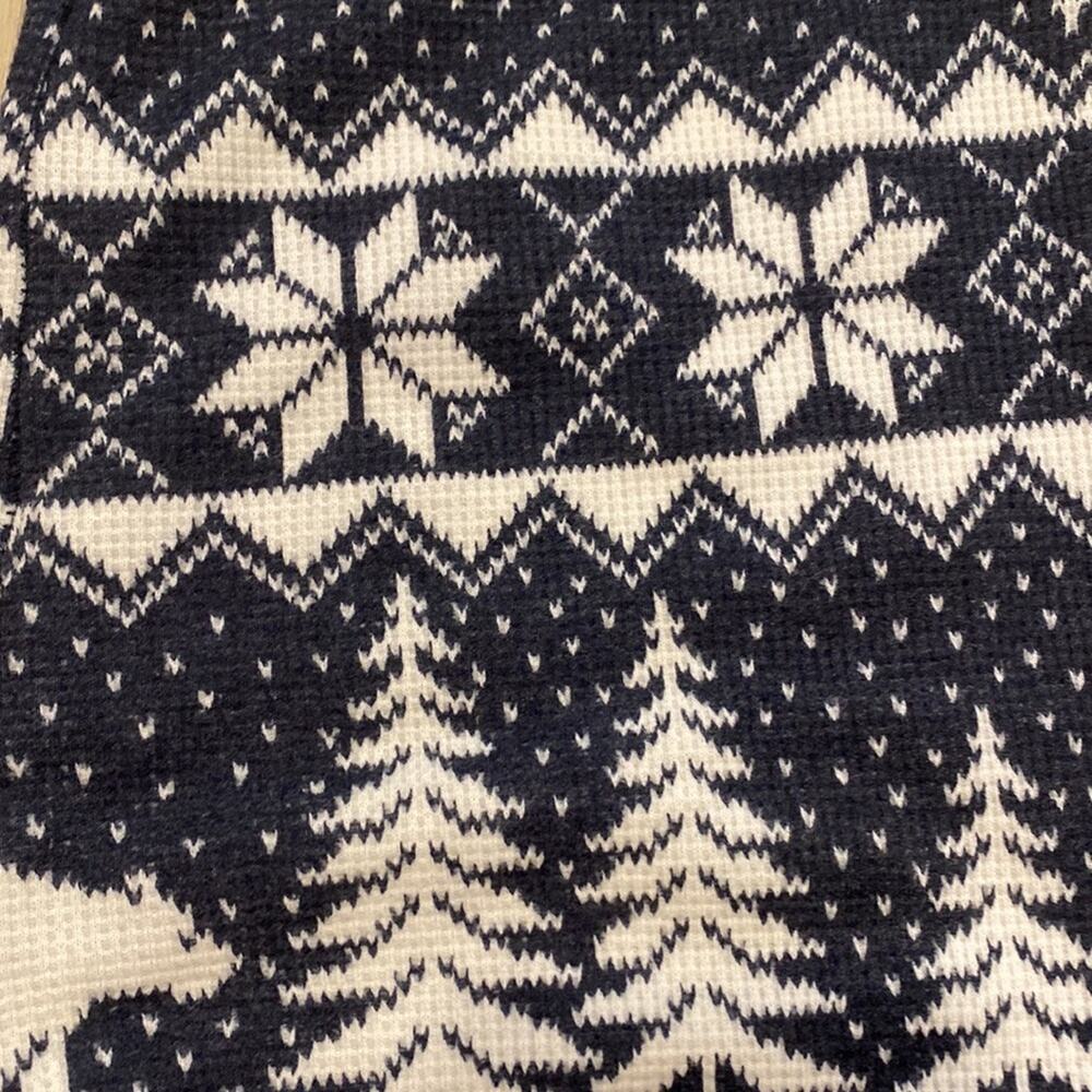 Old Navy Pajama Leggings festive holiday Christmas fair isle Womens xs blue snow - Picture 2 of 5